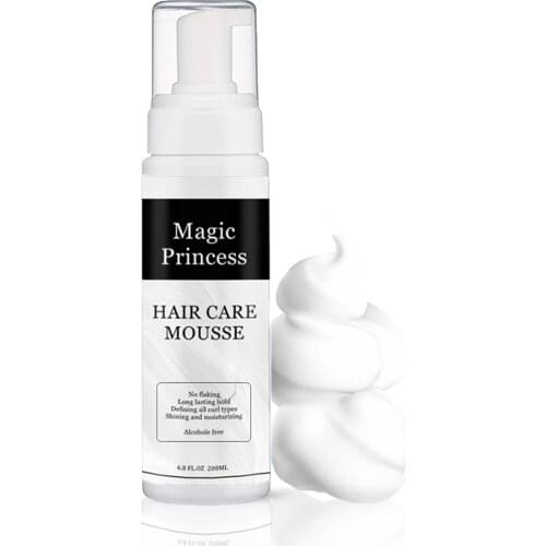 Strong Hold Hair Mousse Curly Hair Mousse Styling Define Curly Hair Finishing Mousse