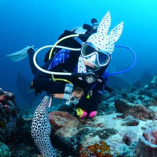 Free diving 3MM submersible wigs dot rabbit cartoon thermal snorkeling cap pullover gift sun thermal