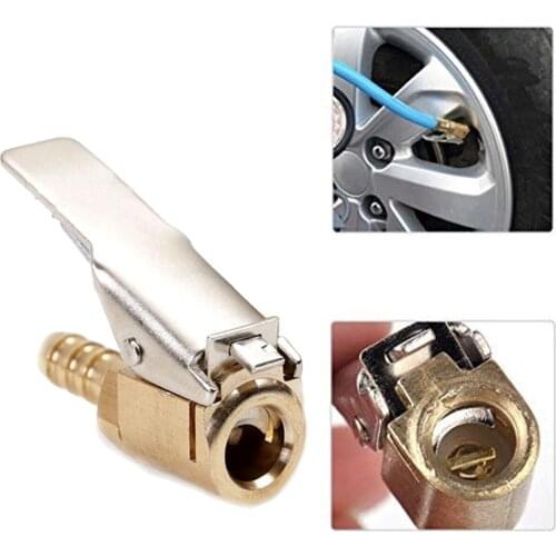Portable Inflatable Pump for Car Tire Air Chuck Inflator Pump Valve Connector Clip-on Adapter Car Brass 8mm Tyre Wheel Valve