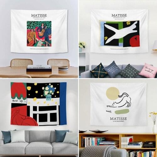 Simple Impression of Northern Europe Background Decoration Bedside Wall Cloth Dorm Room Decor Dormitory Tapestry Hanging Picture