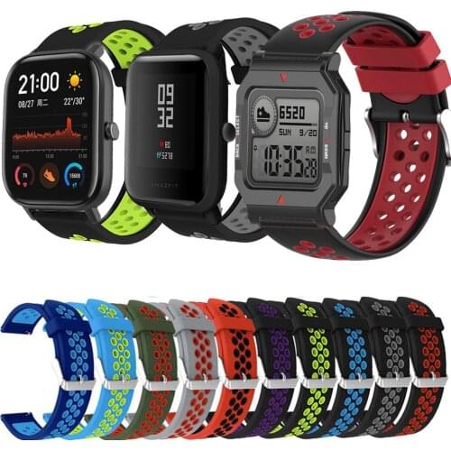 Silicone Strap For Amazfit Neo Smart Watch Band Sports Breathable 20MM Wristbands For Xiaomi Huaimi Amazfit Bip U S GTS 2 Correa