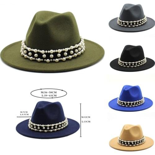 Womens summer hat fedoras wool hat British classic jazz hat ladies fashion wild flat brim hat couple hat outdoor travel mens