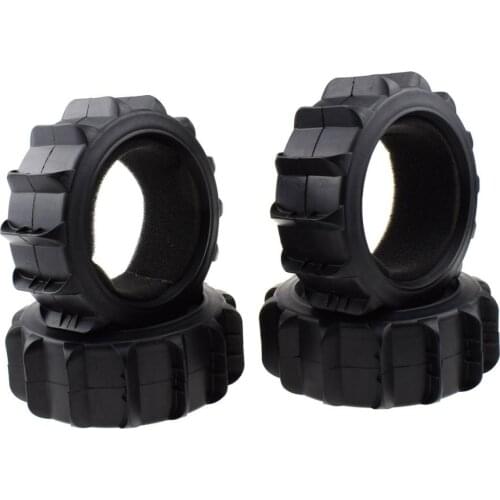 SOJERC 4pcs RC 1/8 Paddles Snow Sand Tires Tyres Fit HPI AKA Off-road Buggy Wheels 1:8 Off-road Short Card Beach Tire for RC Car