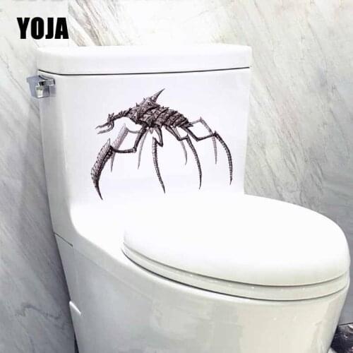 YOJA 23.5X17.7CM Terror Monster Big Spider Wall Decal Toilet Sticker Bedroom Home Decor Cute Animal T5-1157