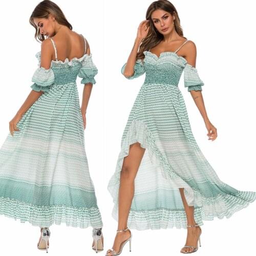 Womens swimsuits Beach suits Beach skirts Beach tops Drapes strapless Short sleeve Irregularity Camisole girl Dress Slim new