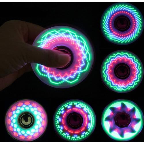ZK30 Fidget Spinner Glow in the Dark Adult Toy Anti Stress Spinner Autism Luminous Spinners Kinetic Gyroscope for Children