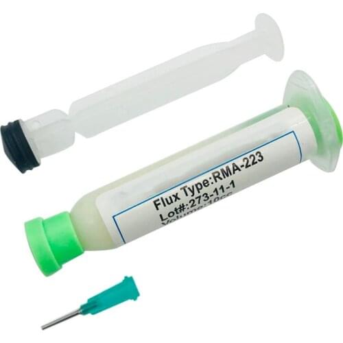 1 Set Syringe Solder Paste Flux Grease Repair Solde RMA-223 10CC PCB BGA Soldering Paste Flux Solder Ball Flux Paste +Needle