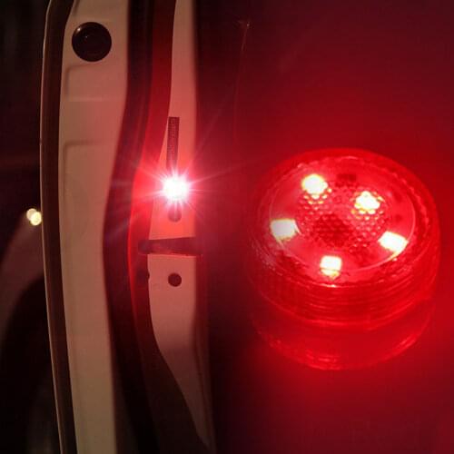 1X Car Door Light Warning Lighting Anti Collision Lights Flash Bulb Red Wireless Alarm LED Strobe Decoration Turn Signal Lamp