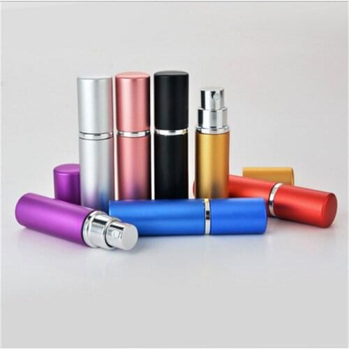 1Pcs High Quality 5ML Portable Aluminum Refillable Perfume Bottle Travel Spray Empty Cosmetic Containers