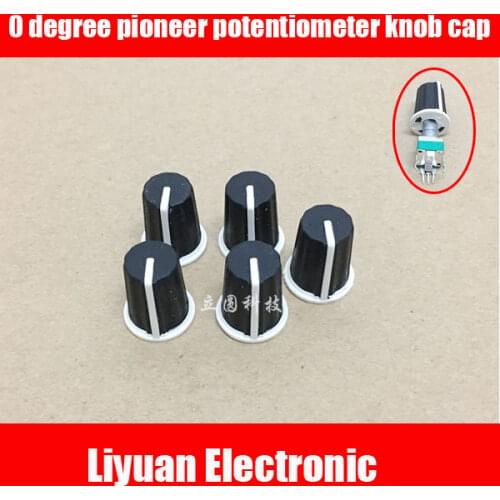 10pcs 0 degree potentiometer knob cap rubber D axis knob cap soft knob cap EQ disc player 0C half shaft