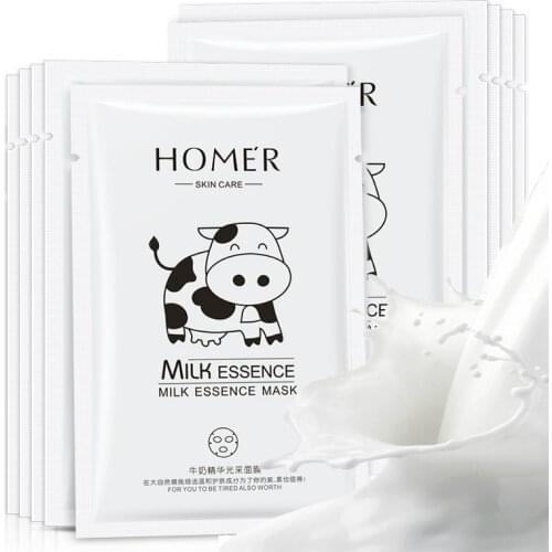 10 Pieces Moisturizing Mask Milk Essence Glossy MaskTender Nourishing Hydrating And Moisturizing Facial Mask Skin Care Products