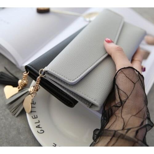 10pcs Women Wallets Phone Clutch Bag Purses Long Wallets For Girl Ladies Money Coin Pocket Card Holder Tassel Wallets New