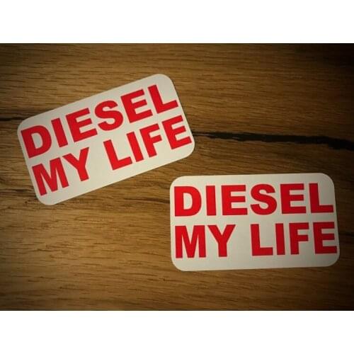 2PCS Car Truck PVC Stickers Graphic for DIESEL My Life Sticker Soot Filter Environmental Badge Decal