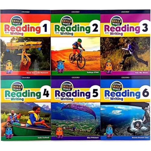 6book/set,Skills World Reading with Writing ,oxford English Book,for Increase Children Reading Skills ,education Tools Books