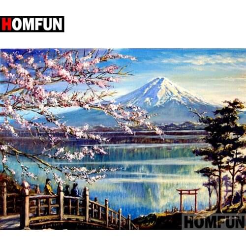 HOMFUN Full Square/Round Drill 5D DIY Diamond Painting "Landscape scenery" Embroidery Cross Stitch 3D Home Decor Gift A12995