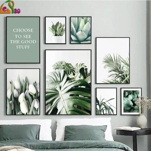 White Tulip Green Orchid Aloe Monstera Plant Art 5d DIY Diamond Painting Nordic Full Diamond Embroidery For Living Home Decor