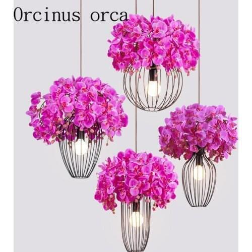 American idyllic Cherry Blossom chandelier living room bedroom balcony modern simple personalized flower Chandelier