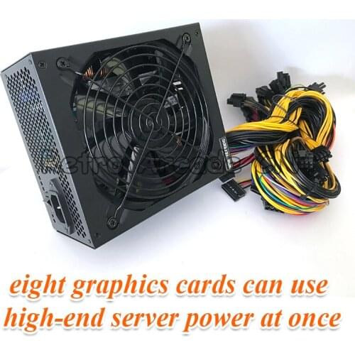 1850W PC Power Supply for RX470 RX580 RX570 RX560 Pico PSU Asic Bitcoin Miner ATX Mining Machine Support 6 GPU