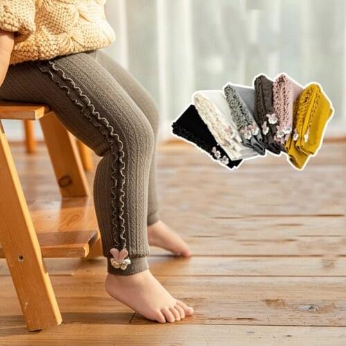 Kids baby girl leggings winter baby boy clothes female baby pants cute casual plus velvet thickening warm newborn baby pants