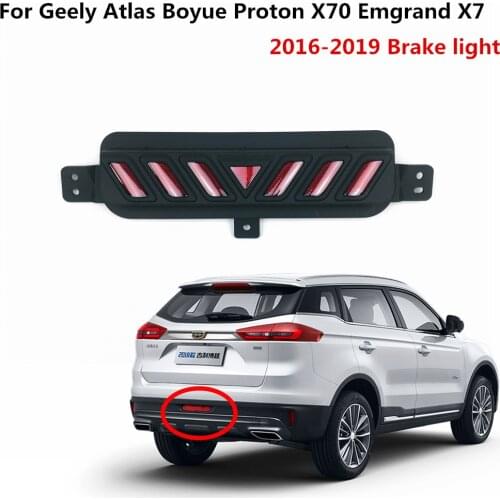 For Geely Atlas Boyue NL3,SUV Proton X70 Emgrand X7 2016 2017 2018 2019 Back bar lamp brake light daylight car accessories
