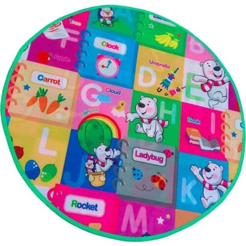 Rug for Children Room Baby Room Double Sides - Round Carpet for Princess Tent - Baby Kids Play Mat