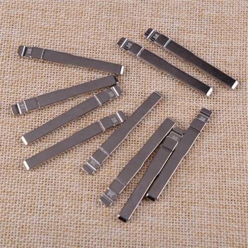 DWCX 10Pcs Universal Iron Key Flip Blade Silver Fit for Ford Focus Mondeo CMAX KD Remote HU101