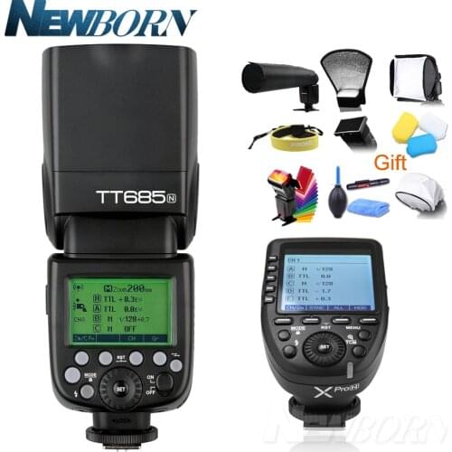 Godox TT685N TTL Camera Flash 2.4GHz High Speed 1/8000s GN60+Xpro-N TTL Wireless Transmitter for Nikon D7500 D850 D500 D4 +Gift