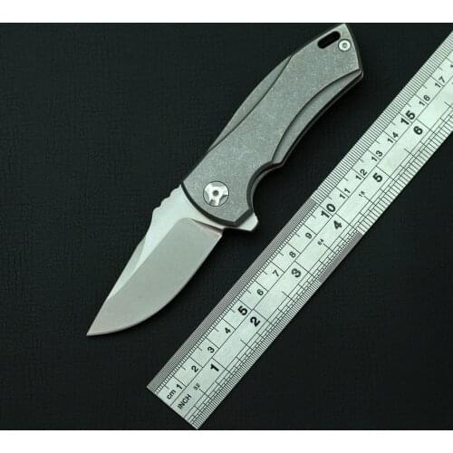 KBTOOL small Tank flipper M390 blade folding knife Titanium handle Portable outdoor camping hunting survival knives EDC tools