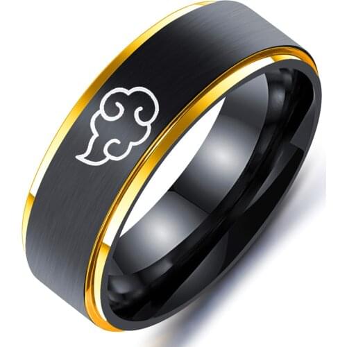 Anime Cosplay Cloud Rings Japanese Style Animation Cosplay Ring Stainless Steel Jewelry Titanium Steel Mens Rings