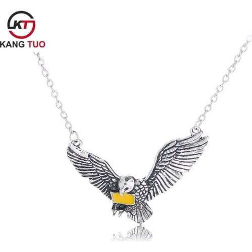 Best Selling Raven Claushead Men Necklace Vintage Pigeon Pendant Necklace Wholesale Movie Jewelry
