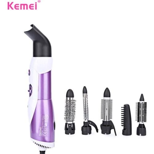 Kemei 7 in 1 Multifunctional Hair Sticks Electric Fashion Styling Tools Straightener Curling Irons Magic Hair Curler With Combs