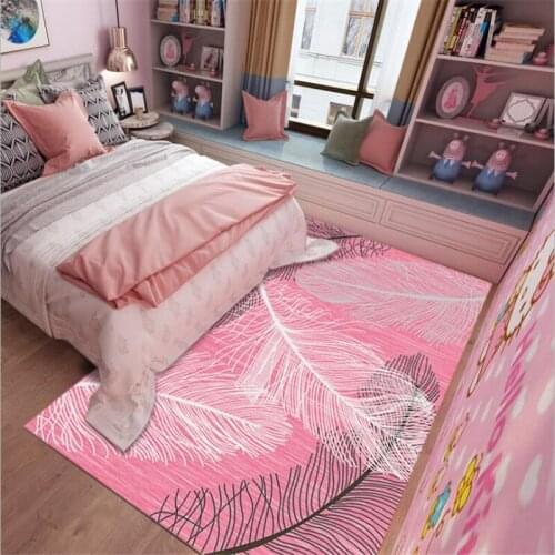 Soft Polyester Feather Style Carpets For Living Room Bedroom Kid Room Rugs Home Carpet Floor Door Mat Nordic Girls Room Area Rug