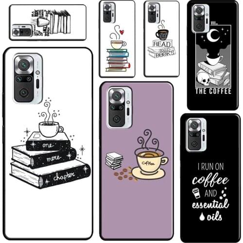 Books And Coffee Soft Case For Xiaomi Redmi Note 10 8 9 Pro 8T 9S Phone Cover For Redmi 9 9A 9C 9T 8A K40