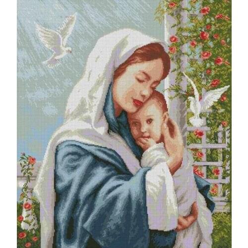 Mother and Child Virgin Sewing kit Top Quality Embroidery Needlework 14CT Unprinted Art Cross Stitch Kits DIY Handmade Decor