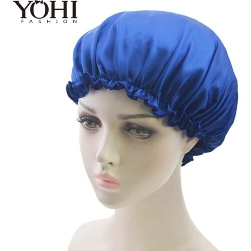 2018 New A hot sale well Satin chemo cap Beauty Salon Cap Night Sleep Cap Head Cover Bonnet Hat chemotherapy cap For women