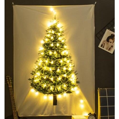 Simple Christmas Tree Printed Wall Tapestry Festival Room Decor Hanging Tapestry Tapiz Wall Decor Tapestries