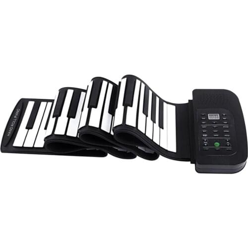 61 Keys Roll Up Piano Roll Up Piano Portable Rechargeable Electronic Hand Roll Piano with Environmental Silicone