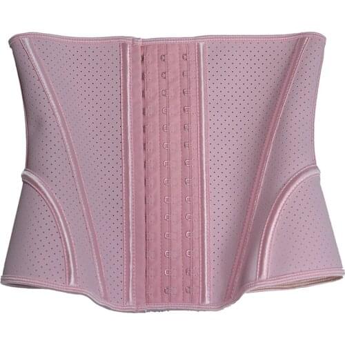 Mesh Latex Waist Trainer Corset Shaper Underbust Steel Boned Slimming Gorset Breathable Corselet Pink Black Beige Korse Korsett