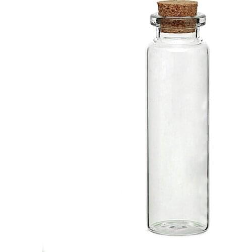 10Pcs Glass Container Display Glassware Bottle Potion Perfume Jar Jewelry Vial Tie Plug Tiny 7.9x2.2cm