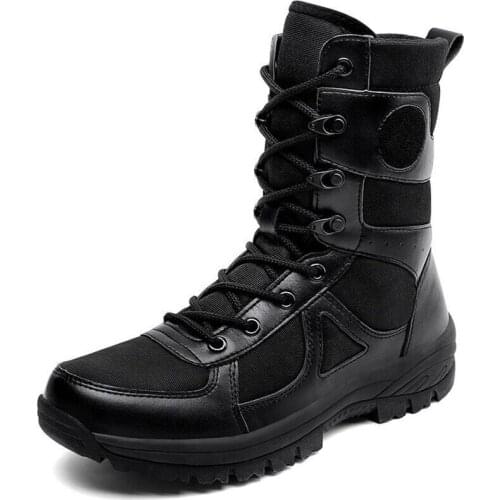 Outdoor Wear-Resistant Waterproof Lightweight Non-Slip High-Top Combat Boots Men Women Trekking Fishing Camping Training Shoes