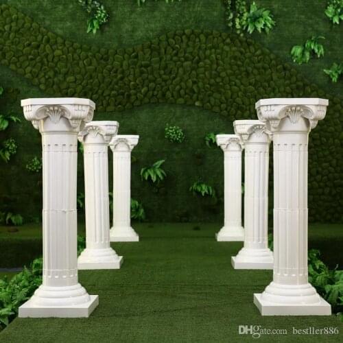 Upscale Style Roman Columns White Color Plastic Pillars Road Cited Wedding Props Event Decoration Supplies wedding centerpieces