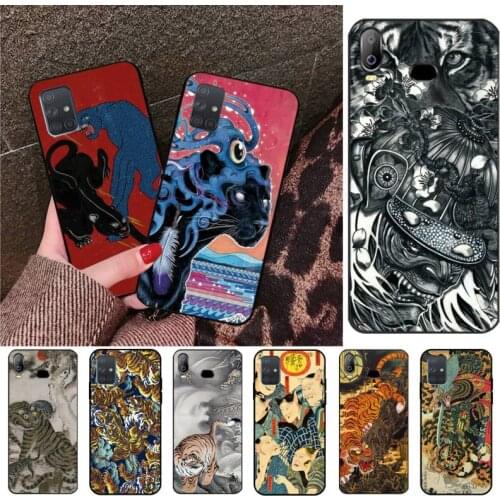 Japanese ukiyo-e Art Panther leopard Phone Case Cover For Samsung A10 A20 A30 A40 A50 A70 A80 A71 A91 A51 A6 A8 2018