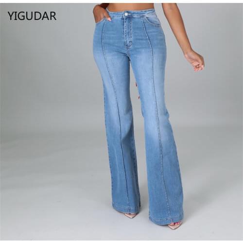 Женские джинсы клеш YIGUDAR China At AliExpress