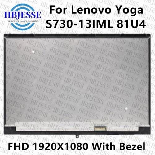 13.3'' FHD 1920X1080 LCD Screen Display LED Panel Front Glass Assembly without Touch for Lenovo Yoga s730-13 S730-13IML (81U4)