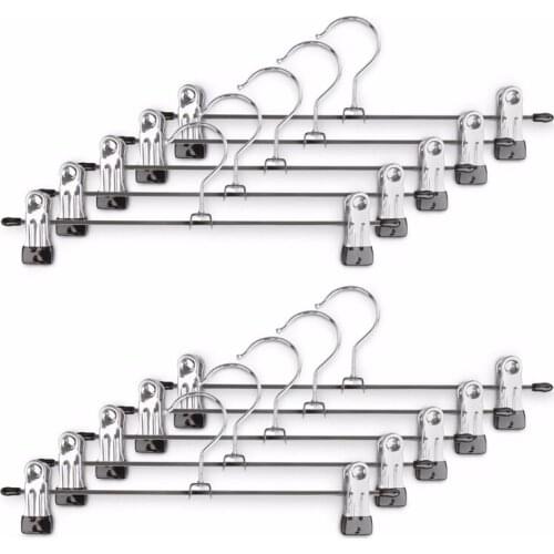 1pc 30cm Stainless Steel Pants Clip Dedicated Trousers Anti-slip Wardrobe Metal Hangers Clips Pin Clothes Hangers B3M1