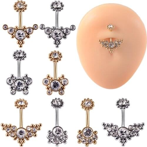 1pcs Surgical Steel Crystal CZ Butterfly Ball Belly Piercings Navel Belly Button Ring Woman Sexy Fashion Body Piercing Jewelry