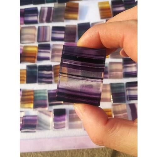1pcs Natural Rainbow rough Fluorite Stone Crystal Slices fluorite pendant