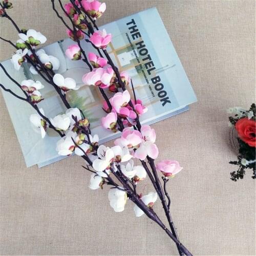 3pcs90cm Simulation Plum Blossom Branch Small Omega Fake Flower Wedding Home Living Room Decoration Photography Props