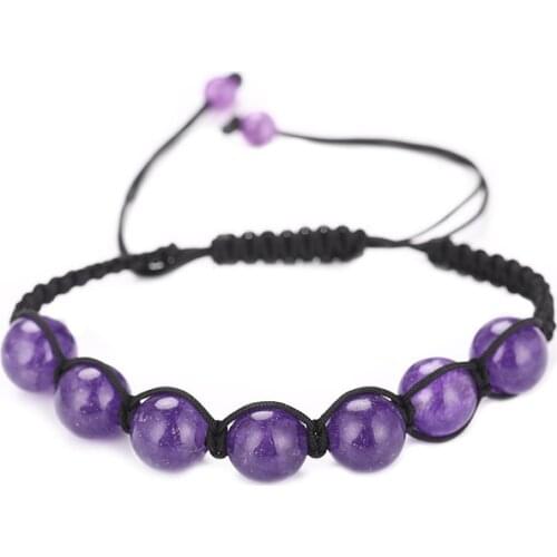 Natural Amethyst handmadeBracelet Turquoise Crystal Beads real Stone styles Beaded Bracelets for Men Women Best Friends