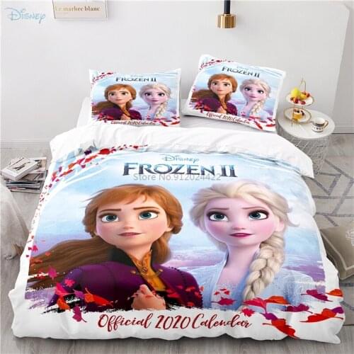 Disney Frozen Cartoon Printed Duvet Cover Set with Pillowcase Boys/Girls/Adult 3d Bedding Sets Twin Full Queen King Size 2/3pcs